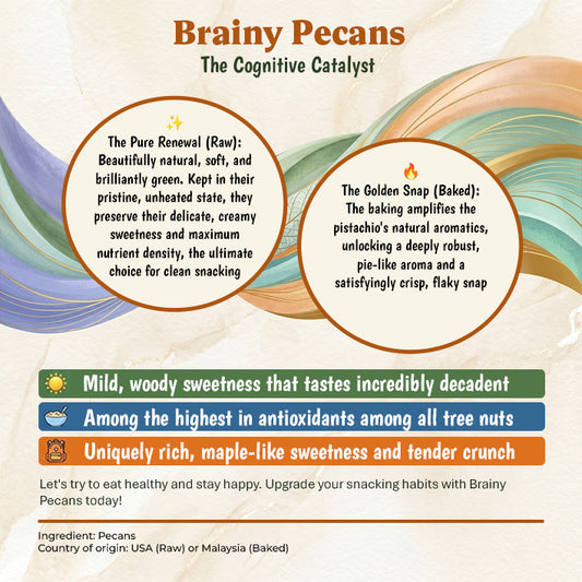 Brainy Pecans (Raw/Baked)