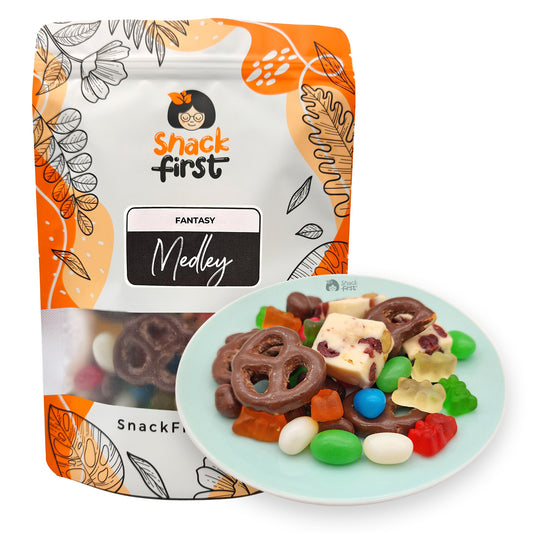 Fantasy Medley (Chocolate Pretzels, Almonds, Nougats & Candies)