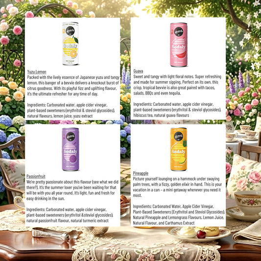 Sodaly Prebiotic Soda x 250ml cans