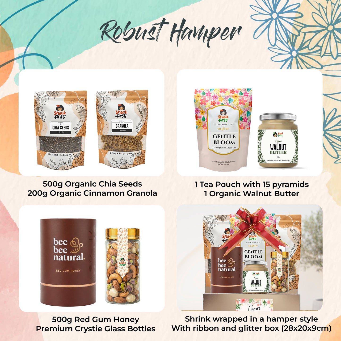 Condolences Organic Wellness Snack Hampers (With Express Shipping)