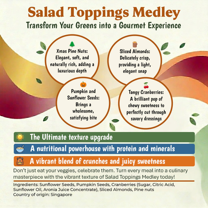 Salad Toppings Medley (Pine nuts, Sliced Almonds, Seeds, Cranberries)