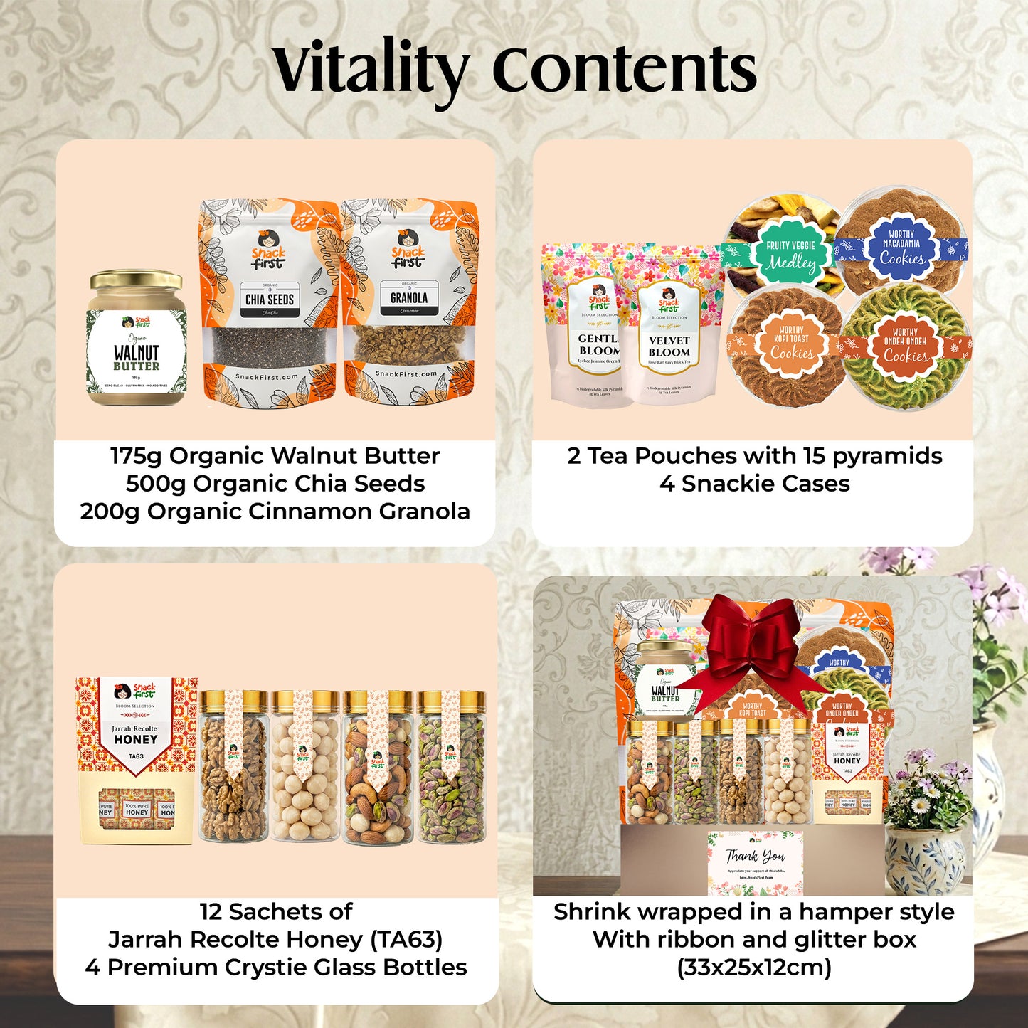 Condolences Organic Wellness Snack Hampers (With Express Shipping)