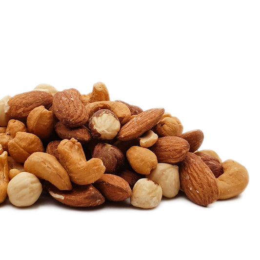 Crunchy Medley (Roasted cashews, baked almonds, hazelnuts)