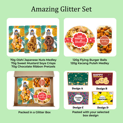 Gourmet Snack Glitter Gift Box