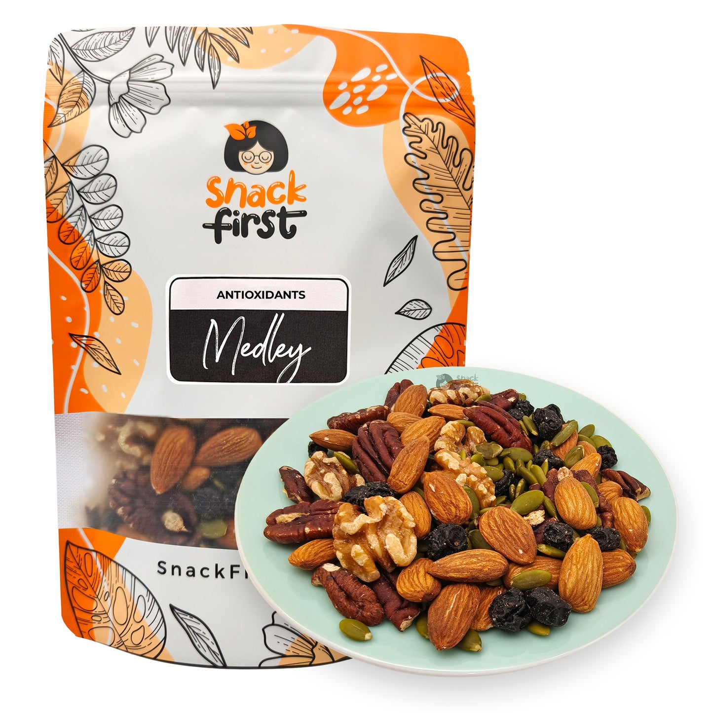 Antioxidants Medley (Almonds, Pecans, Walnuts, Pumpkin Seeds, Blueberries)
