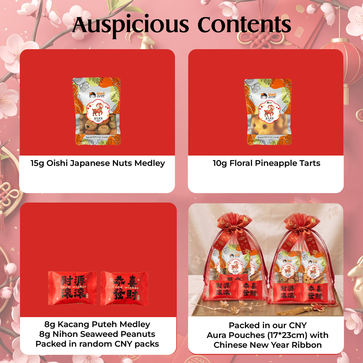 Chinese New Year Goat Snack Gifts and Hampers (CNY Lunar Spring Festival 2027)