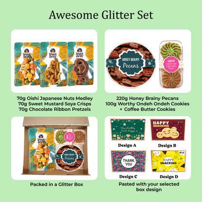 Gourmet Snack Glitter Gift Box