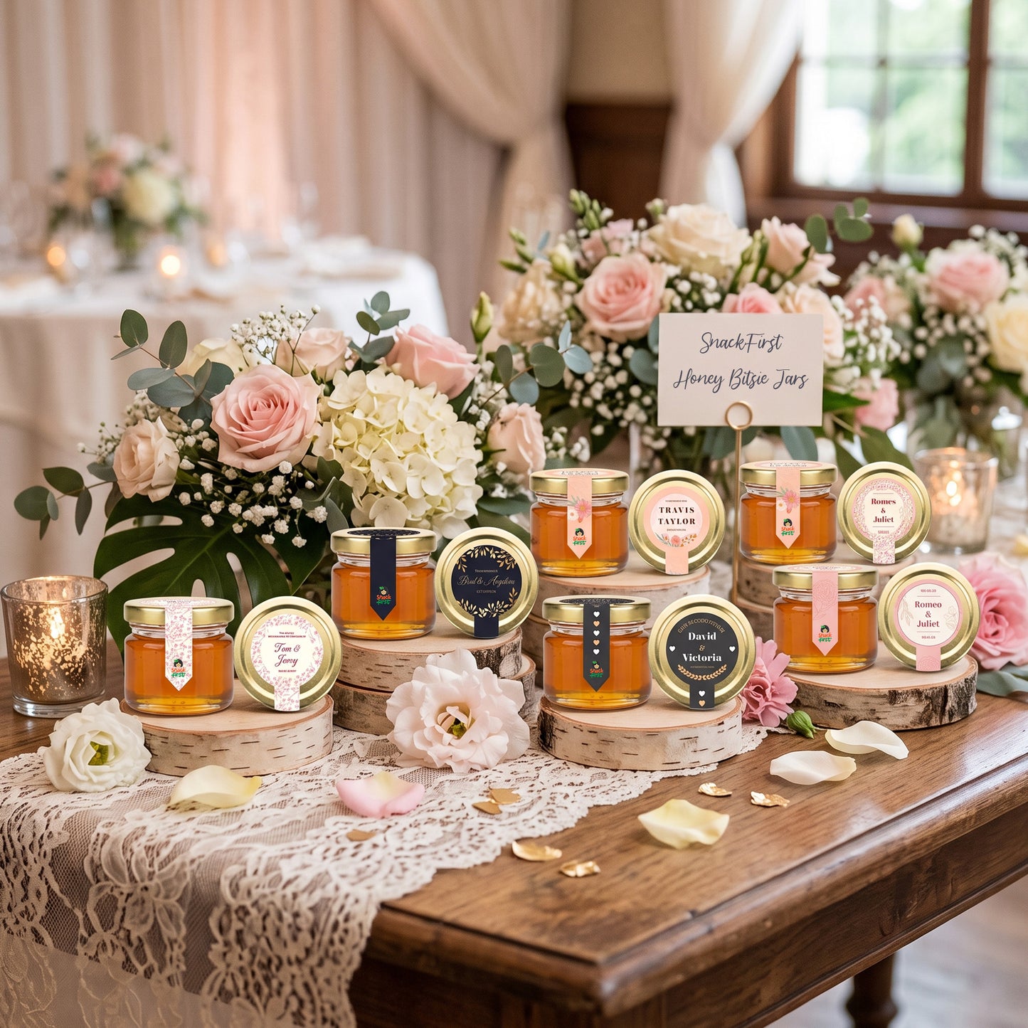 Wedding Favours Snack Party Packs & Honey Bitsie Jars