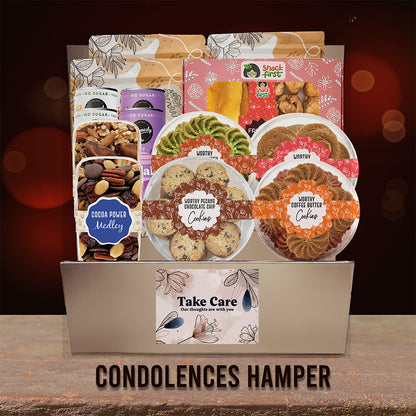 Condolences Sympathy Snack Hampers (With Express Shipping)