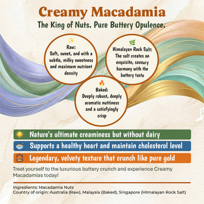 Creamy Macadamia (Raw/Baked/Himalayan Rock Salt)
