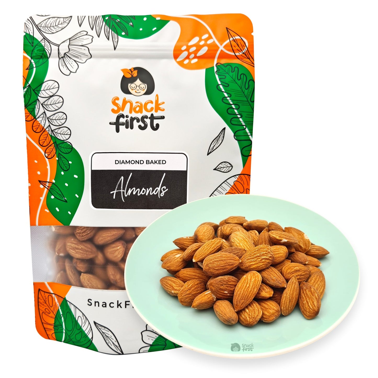 Diamond Almonds (Raw/Baked/Himalayan Rock Salt)