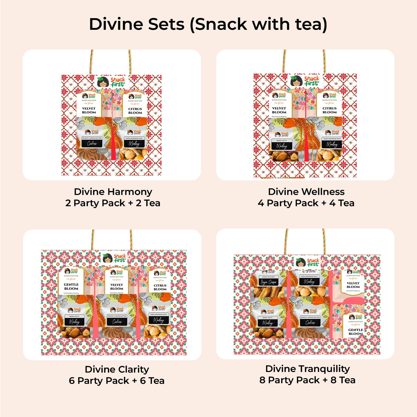 Snacks with Tea and Honey (Golden Divine Glow Gift Sets)