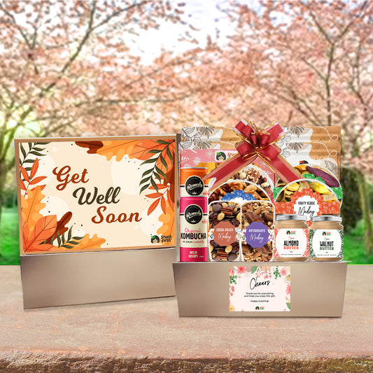 祝早日康复闪光礼品零食盒