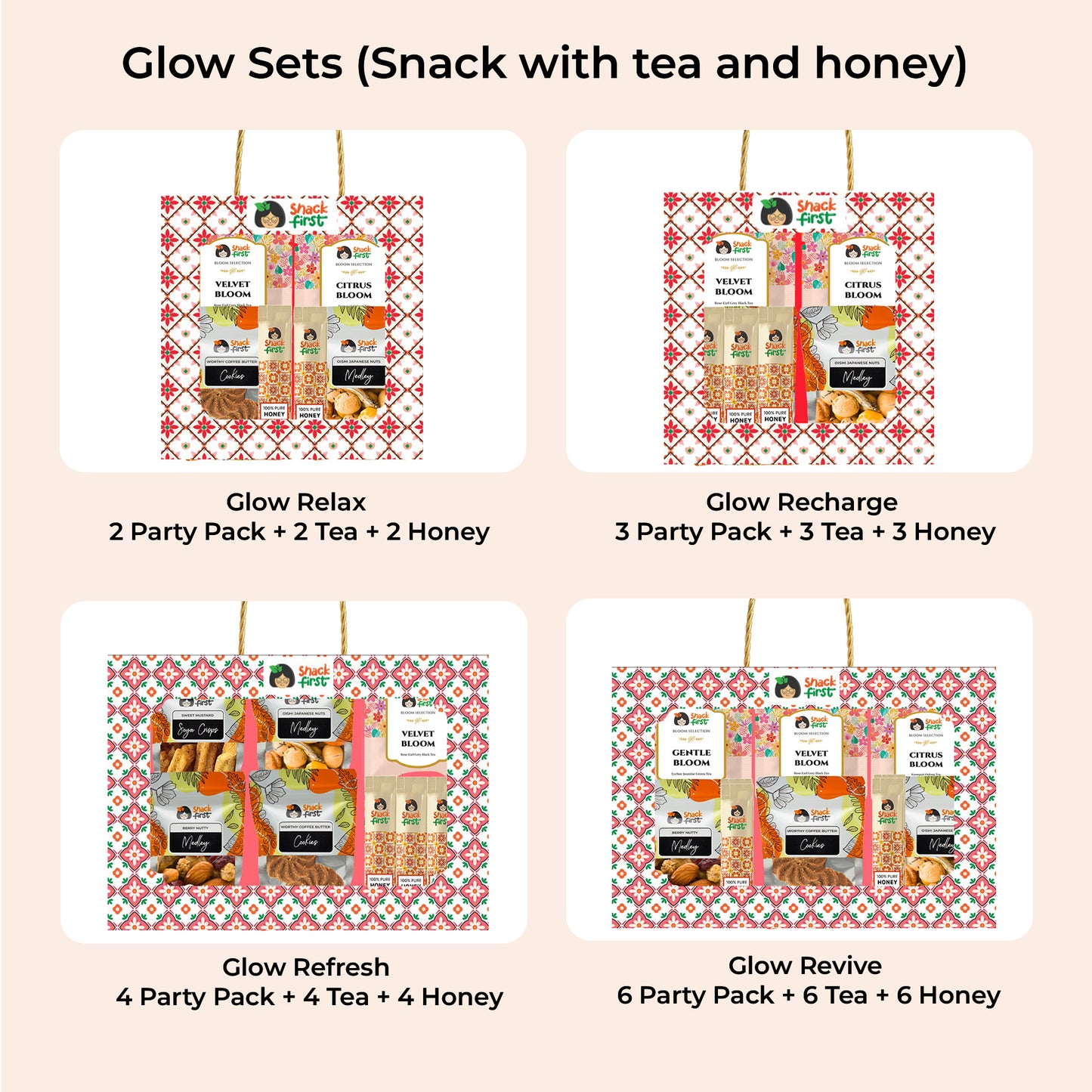 Snacks with Tea and Honey (Golden Divine Glow Gift Sets)