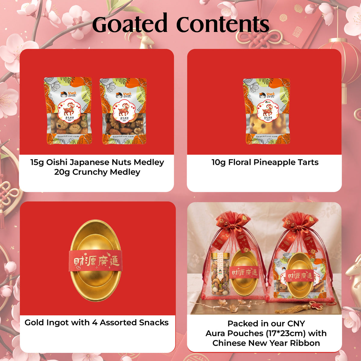 Chinese New Year Goat Snack Gifts and Hampers (CNY Lunar Spring Festival 2027)
