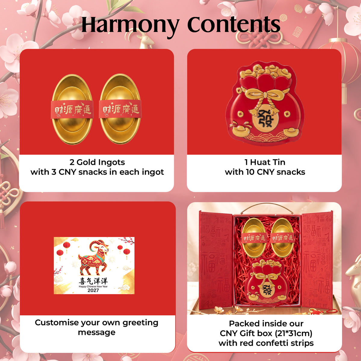 Chinese New Year Goat Snack Gifts and Hampers (CNY Lunar Spring Festival 2027)