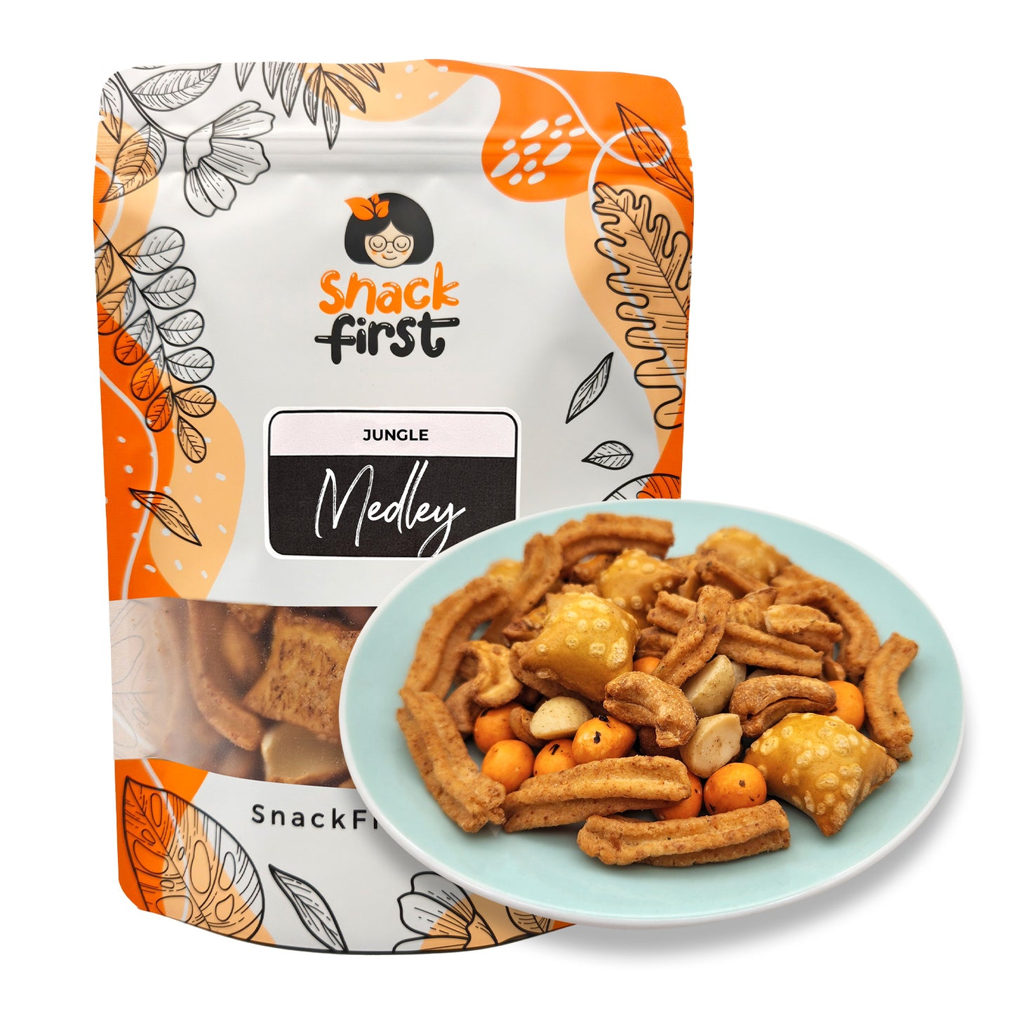 Jungle Medley (Cashew, Peanuts, Macadamias, Peanut Butter Pretzels, Soya Crisps)