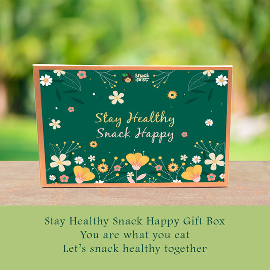 Stay Healthy Snack Happy Glitter Gift Snack Box