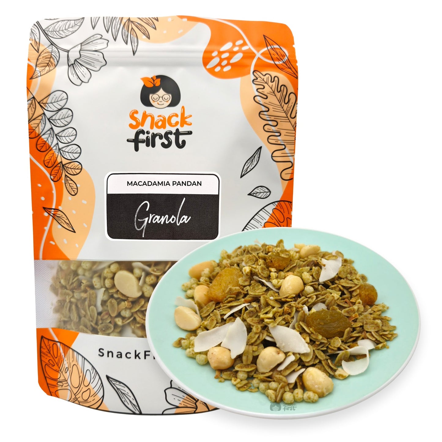 Organic Pandan Kaya Granola (Base/Macadamia)