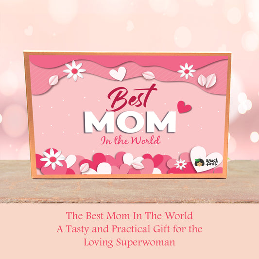 Best Mom In The World Glitter Gift Snack Box (Mother's Day 2024)