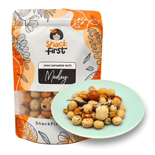 Oishi Japanese Nuts Medley (Coated Peanuts, Anchovies)
