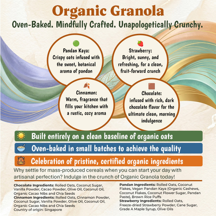 Organic Pandan Kaya Granola (Base/Macadamia)