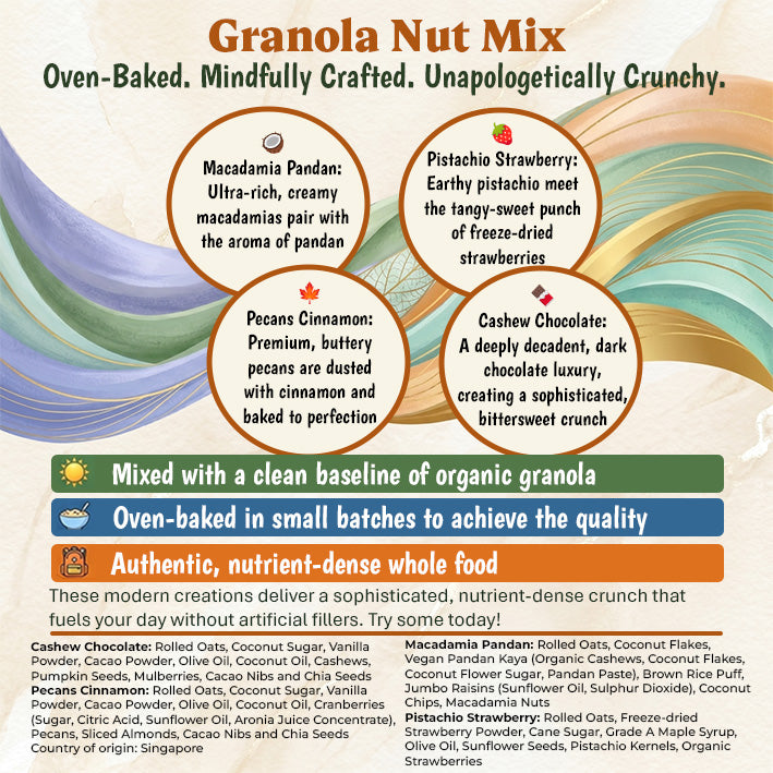 Organic Pandan Kaya Granola (Base/Macadamia)