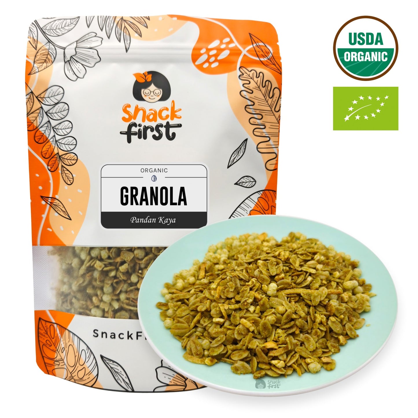 Organic Pandan Kaya Granola (Base/Macadamia)