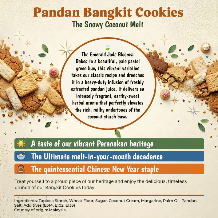 Delightful Bangkit Cookies (Original/Pandan)