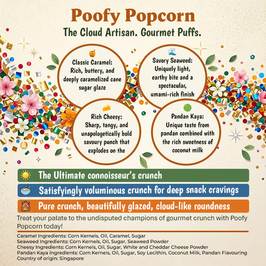 Pandan Kaya Poofy Popcorn