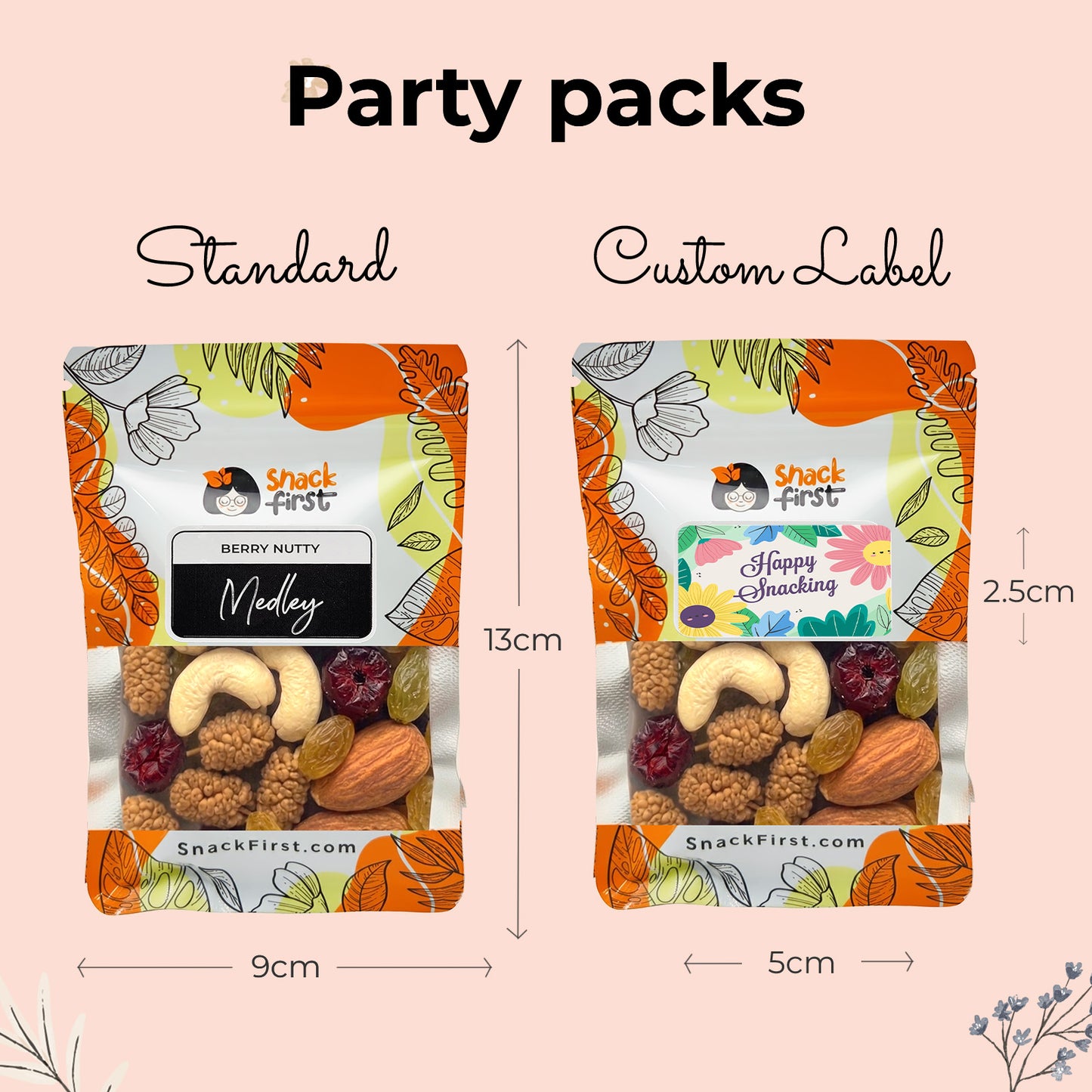 Nuts & Snacks Party Packs / Gift Packs