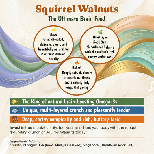 Squirrel Walnuts (Raw/Baked/Himalayan Rock Salt)