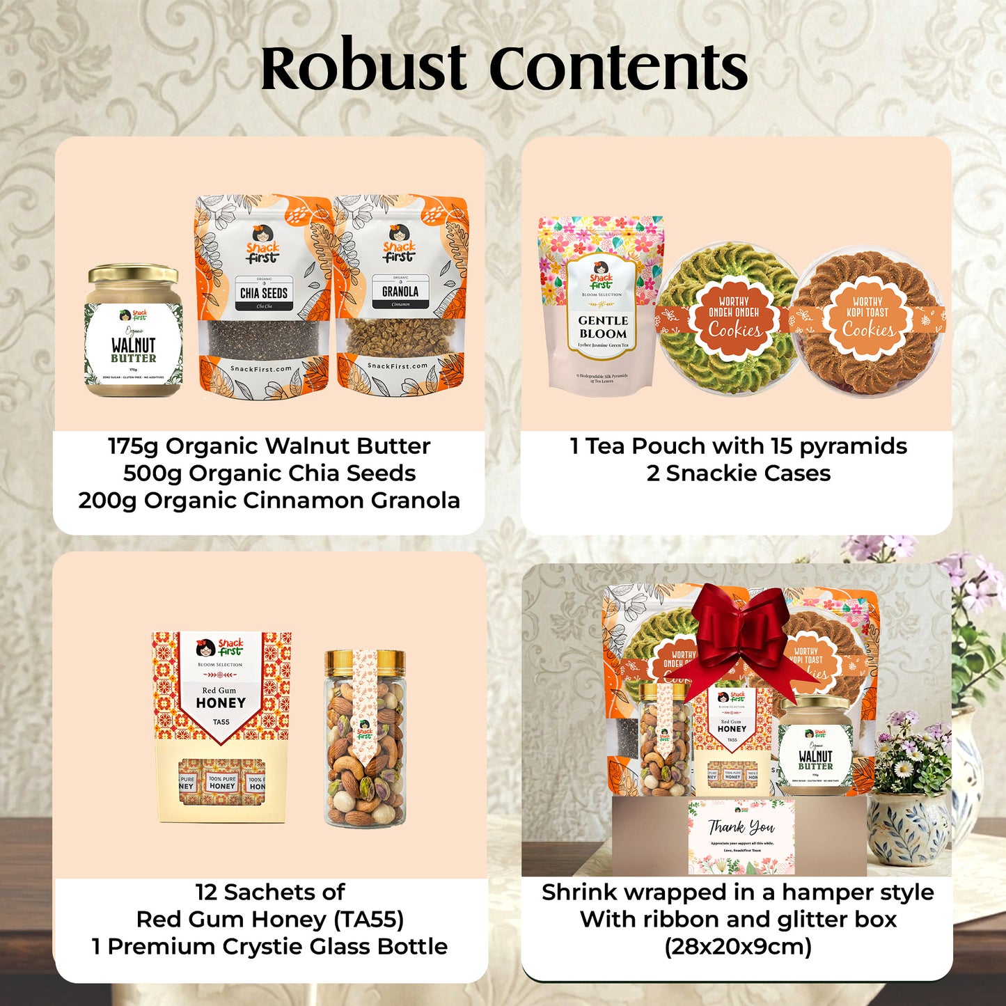 Condolences Organic Wellness Snack Hampers (With Express Shipping)