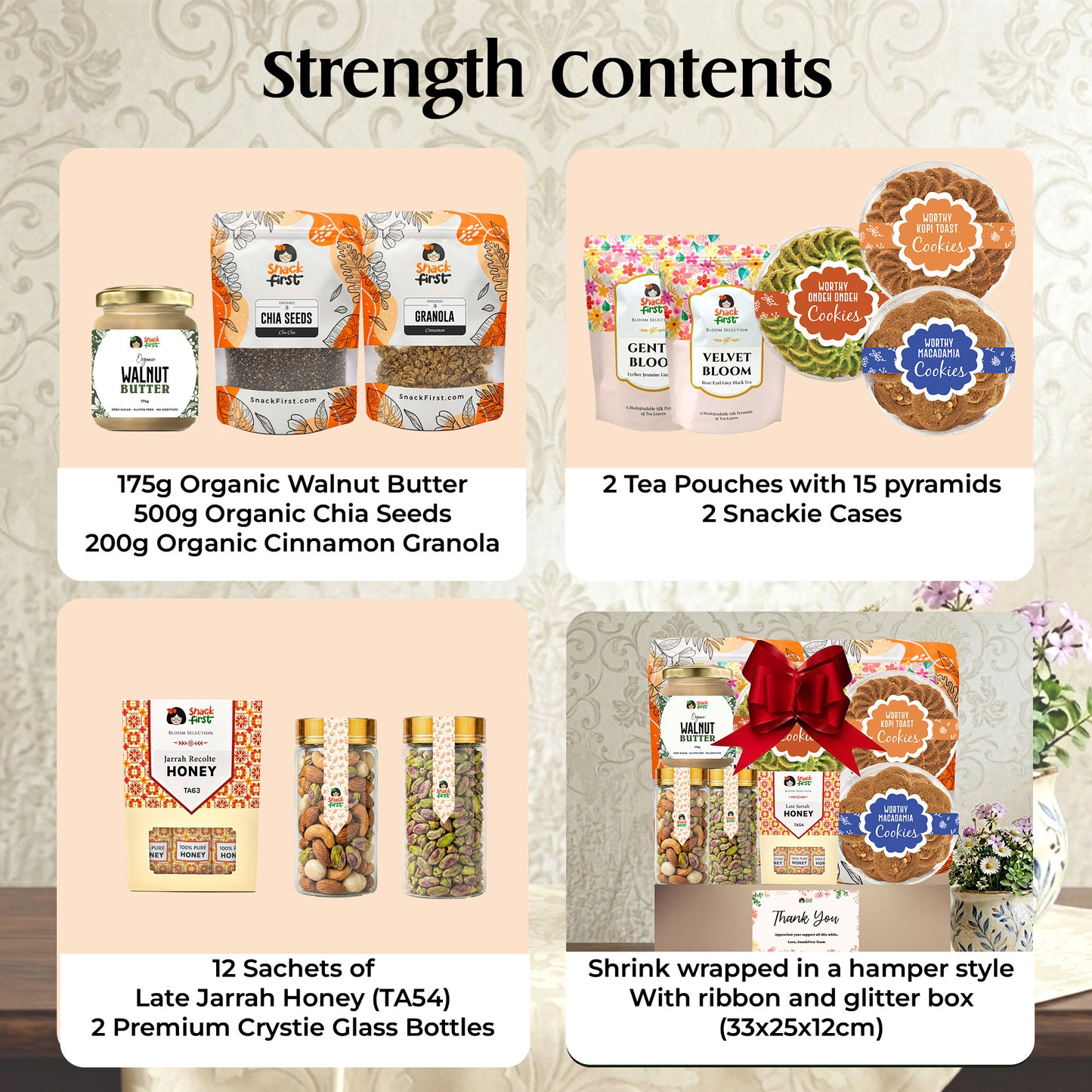 Condolences Organic Wellness Snack Hampers (With Express Shipping)