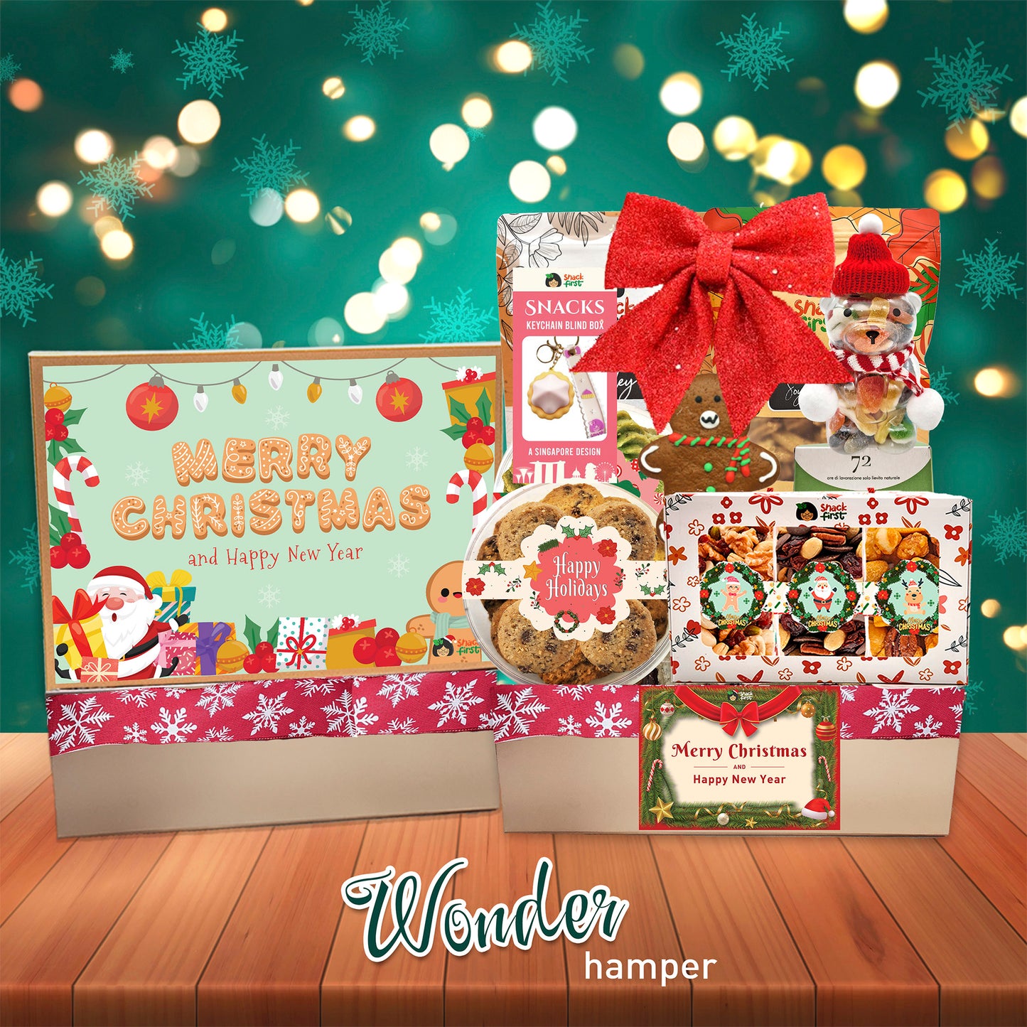 圣诞礼篮和闪光礼品零食盒（2024 年圣诞节）