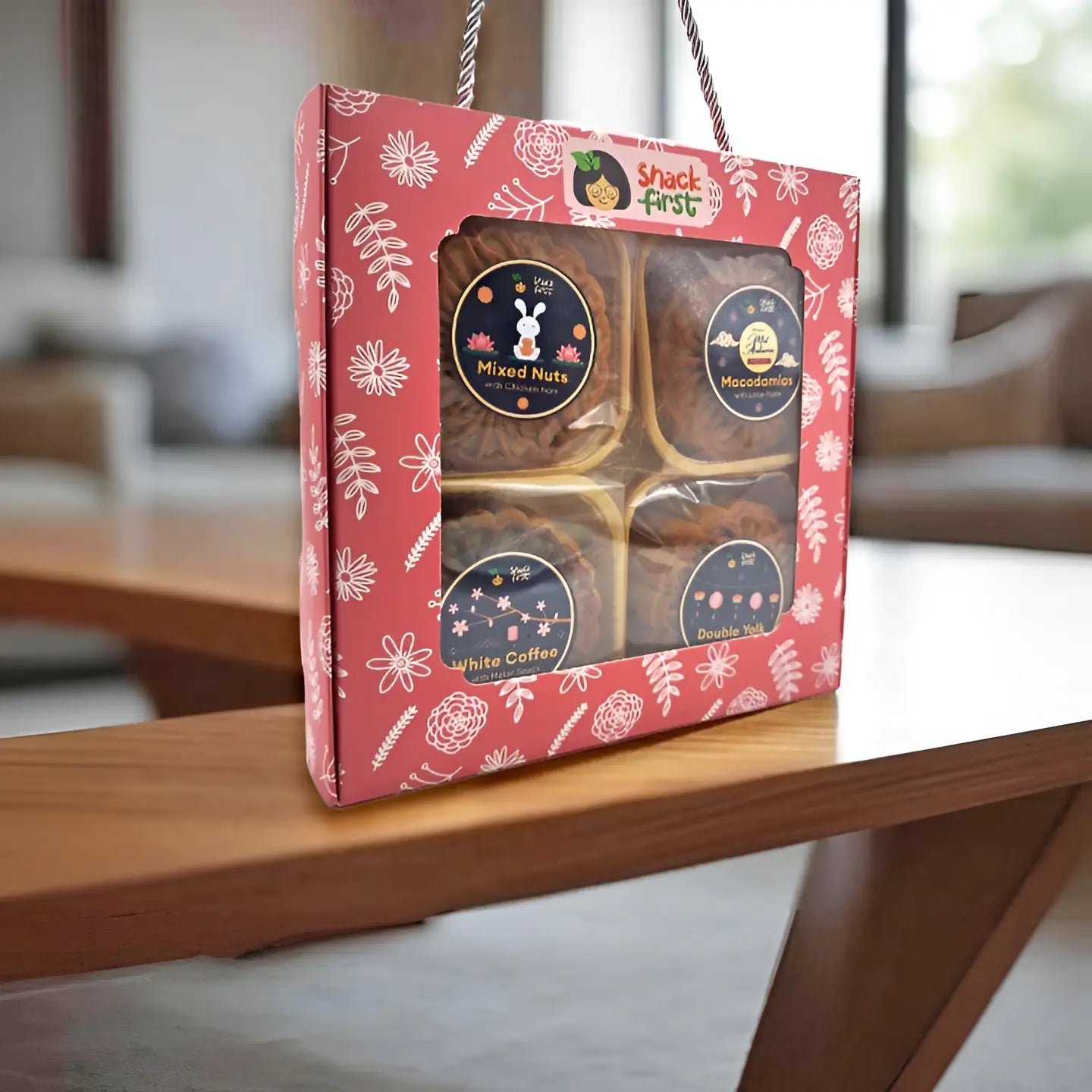 中秋圆满月饼坚果礼盒